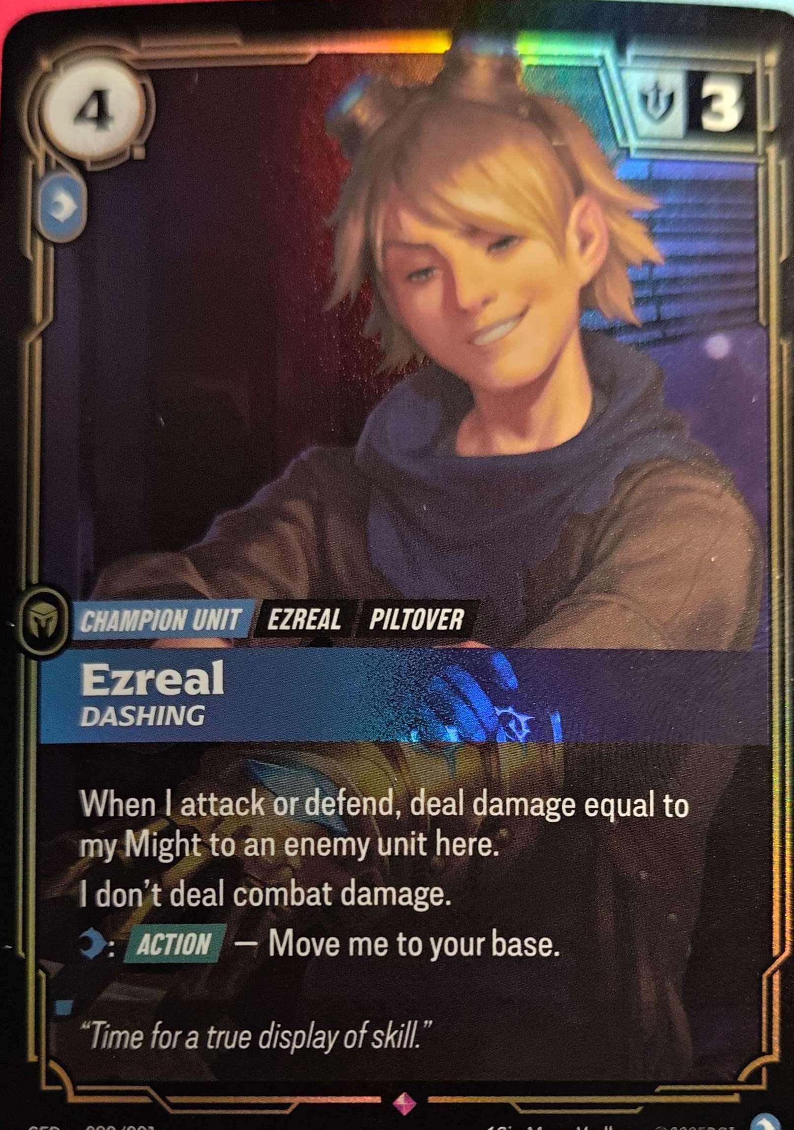Ezreal - Dashing 082/221 Riftbound TCG Spiritforged NM League of Legends