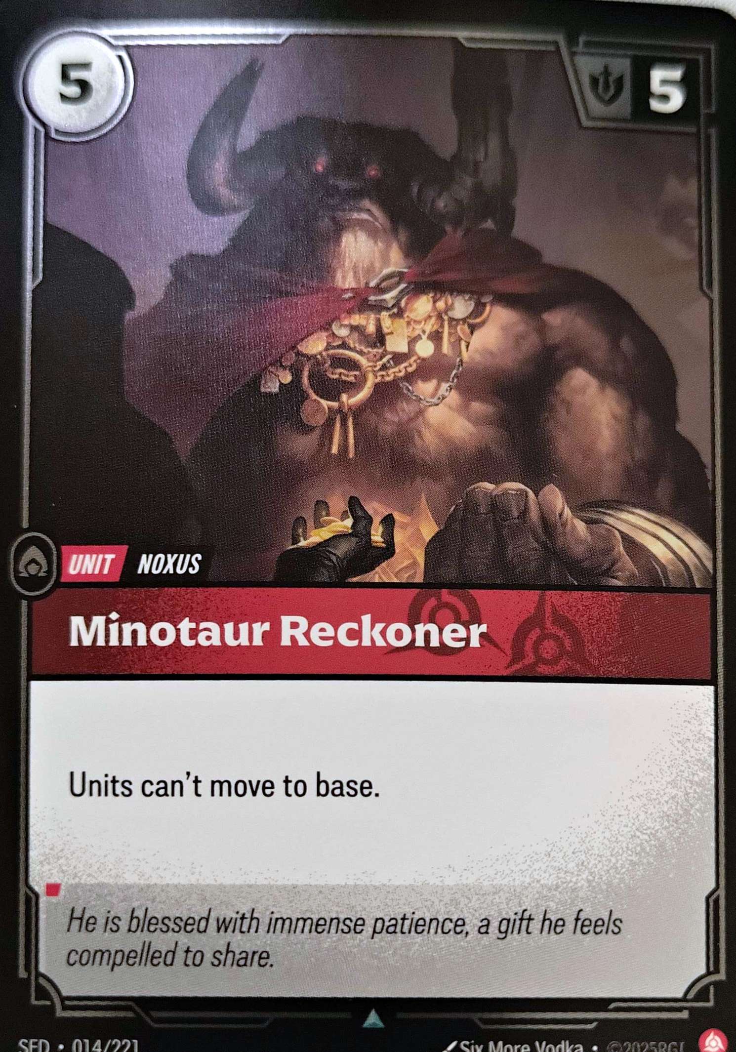 Minotaur Reckoner 014/221 Foil Riftbound TCG Spiritforged NM League of Legends
