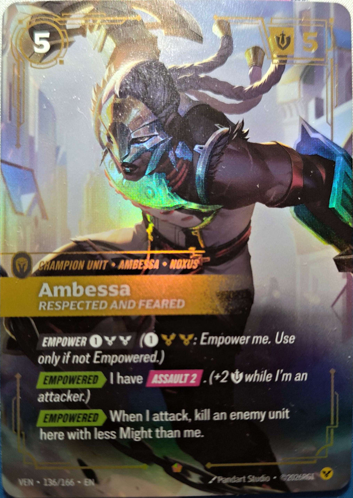 Ambessa Respected and Feared 136/166 Riftbound TCG Vendetta NM League