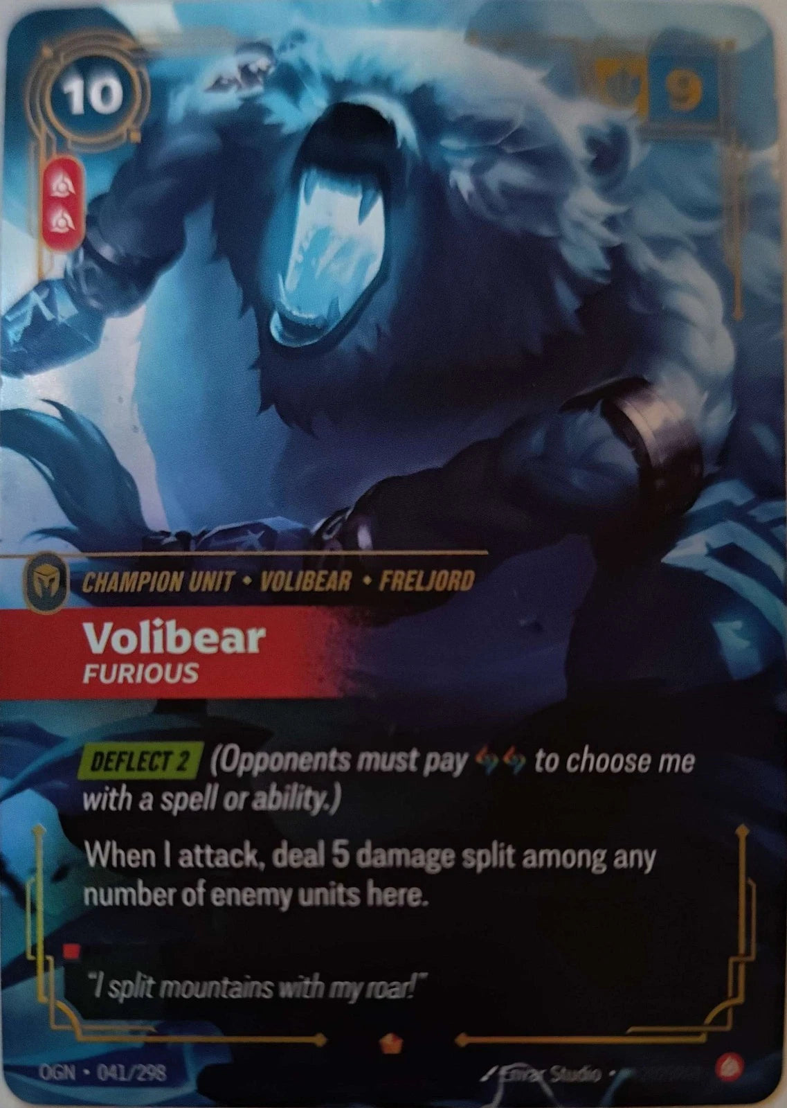 Volibear Furious 041/298 Riftbound TCG Origins NM League of Legends