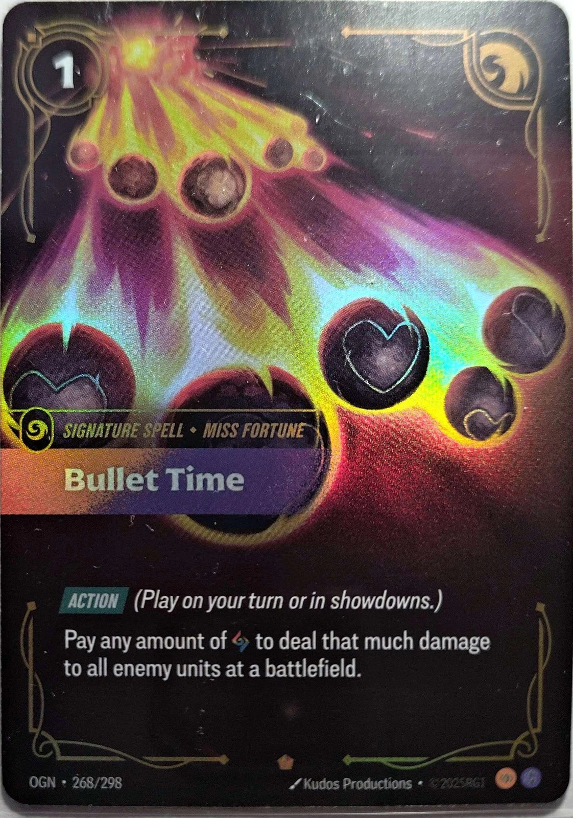 Bullet Time 268/298 Riftbound TCG Origins NM League of Legends