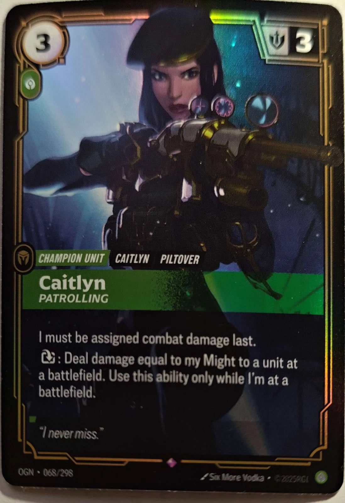 Caitlyn - Patrolling 068/298 Riftbound TCG Origins NM League of Legends