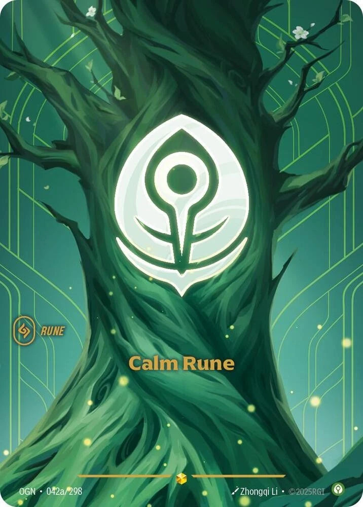 Calm Rune Alternate Art 042a/298 Riftbound TCG Origins NM League of Legends