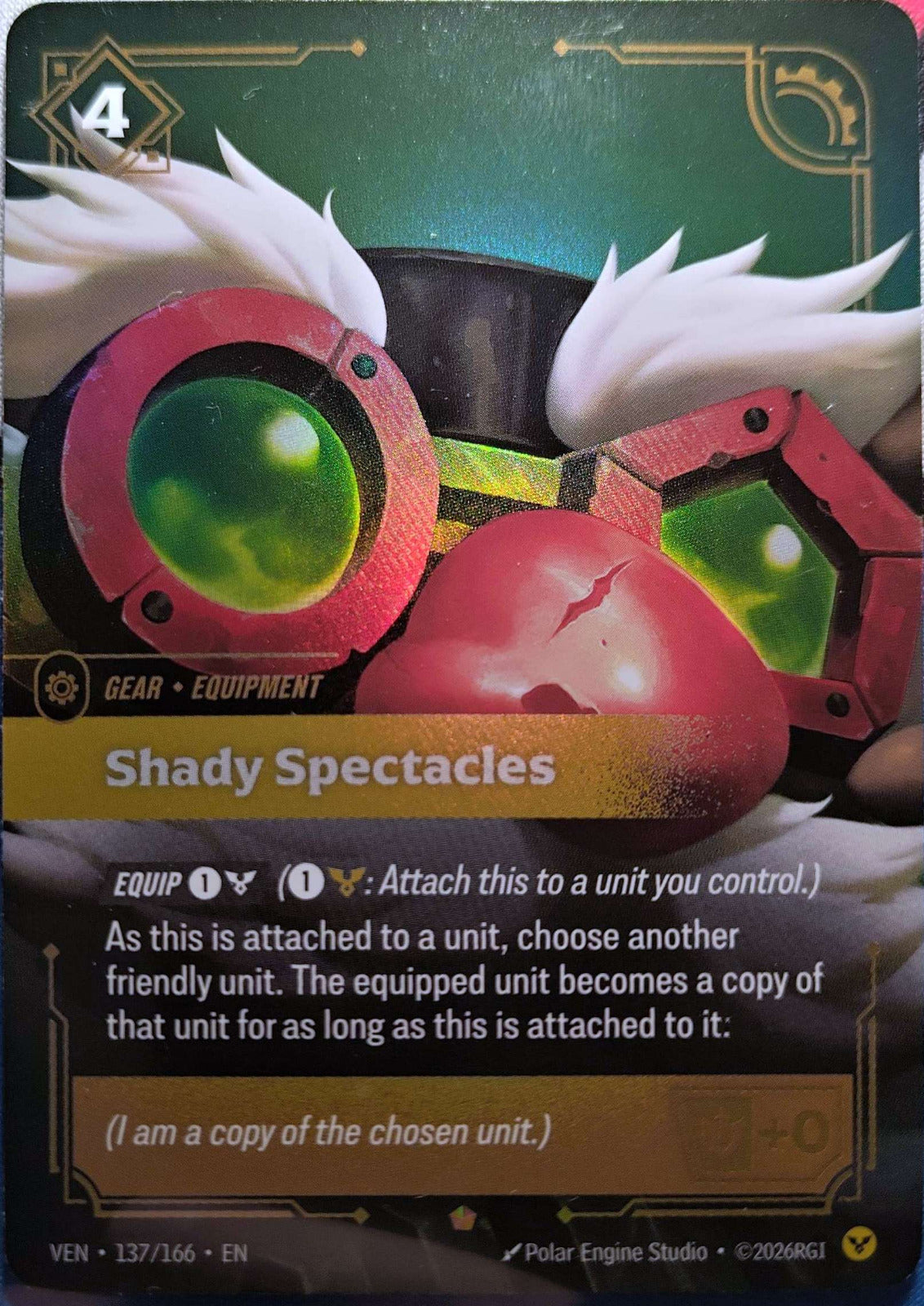 Shady Spectacles 137/166 Riftbound TCG Vendetta NM League of Legends