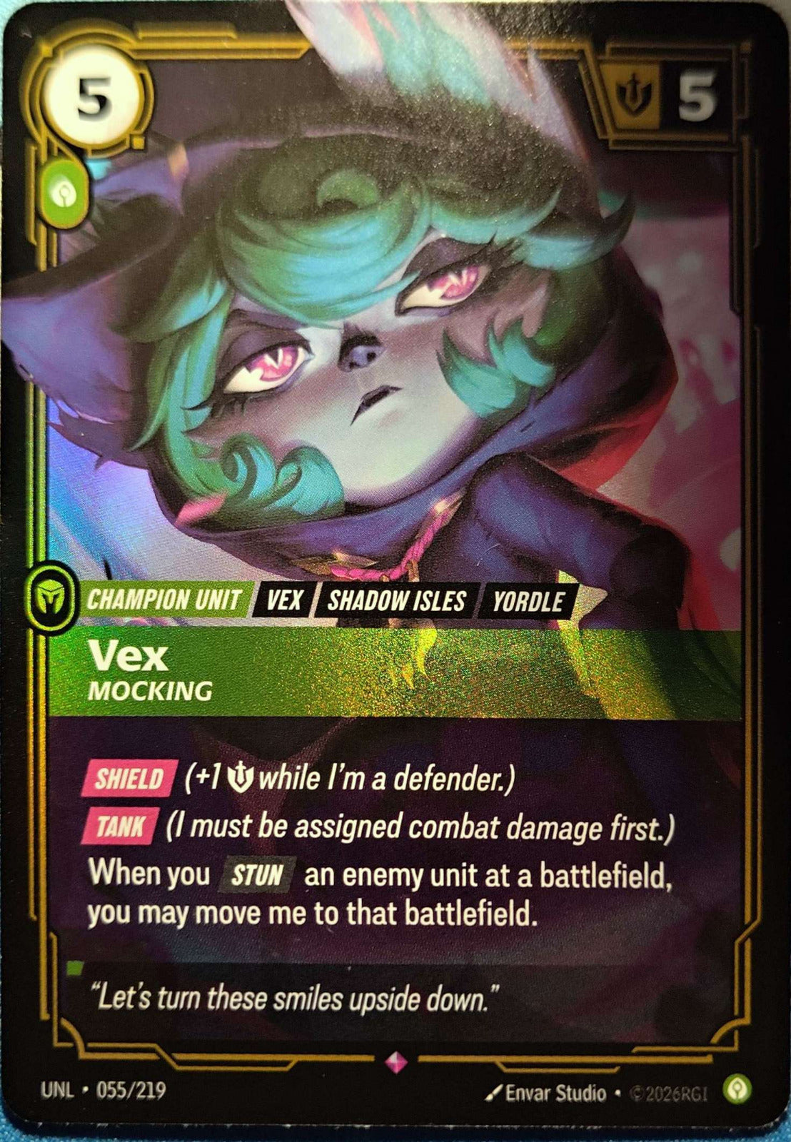 Vex Mocking 055/219 Riftbound TCG Unleashed NM League of Legends