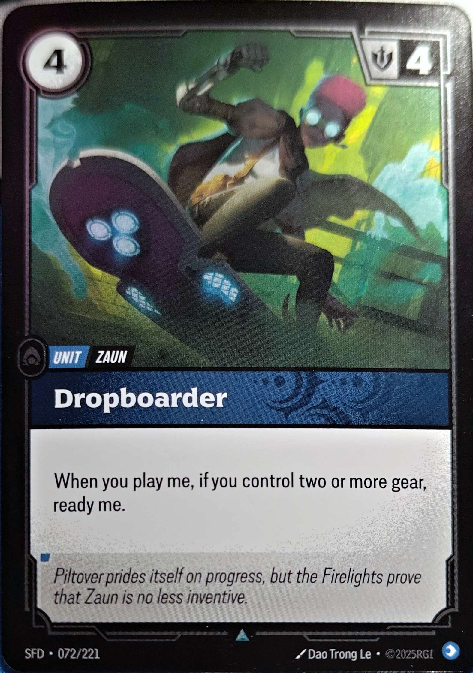 Dropboarder 072/221 Foil Riftbound TCG Spiritforged NM League of Legends