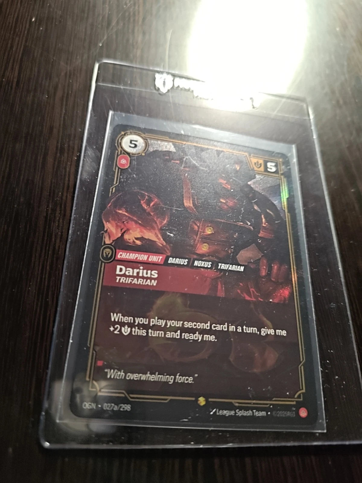 Riftbound TCG League of Legends Darius Alt 027a/298 Origins NM FOIL