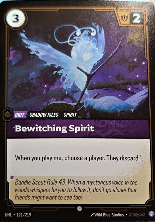 Bewitching Spirit 121/219 Riftbound TCG Unleashed NM League of Legends