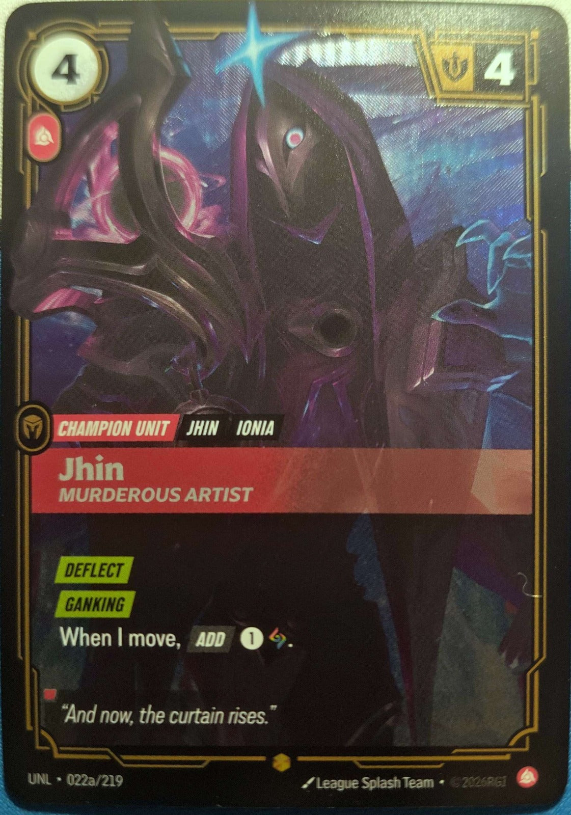 Jhin Murderous Artist Alt Art 022a/219 Riftbound TCG Unleashed NM League 