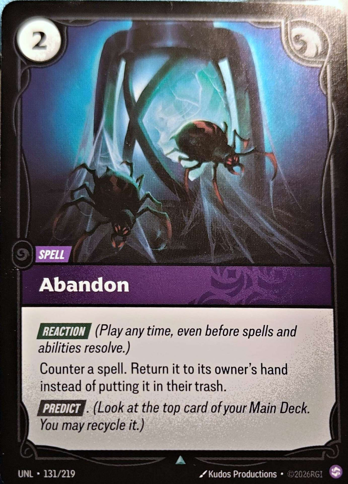 Abandon 131/219 Riftbound TCG Unleashed NM League of Legends