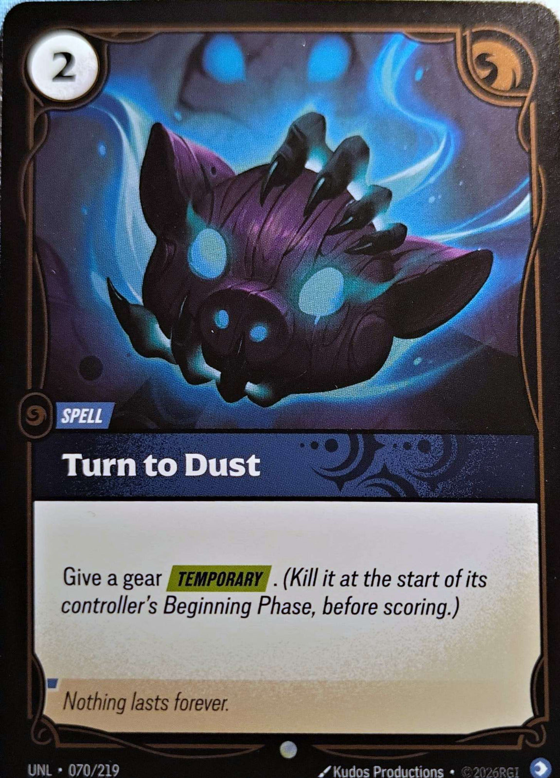 Turn to Dust 070/219 Riftbound TCG Unleashed NM League of Legends