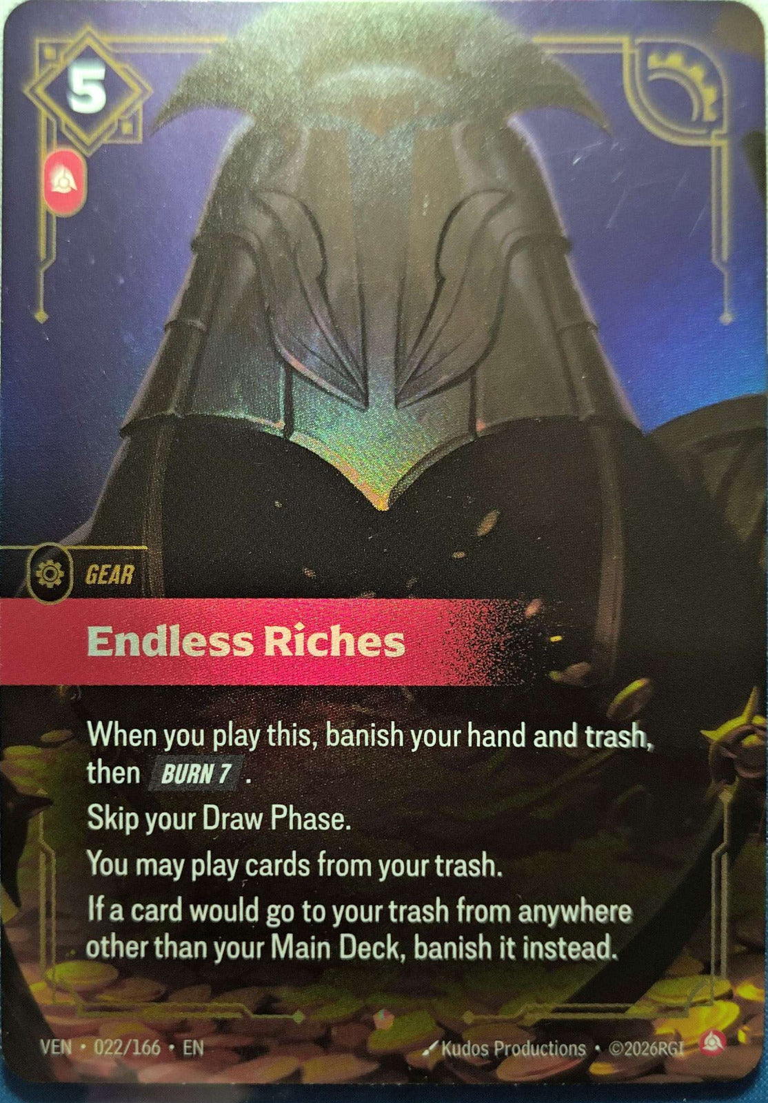 Endless Riches 022/166 Riftbound TCG Vendetta NM League of Legends