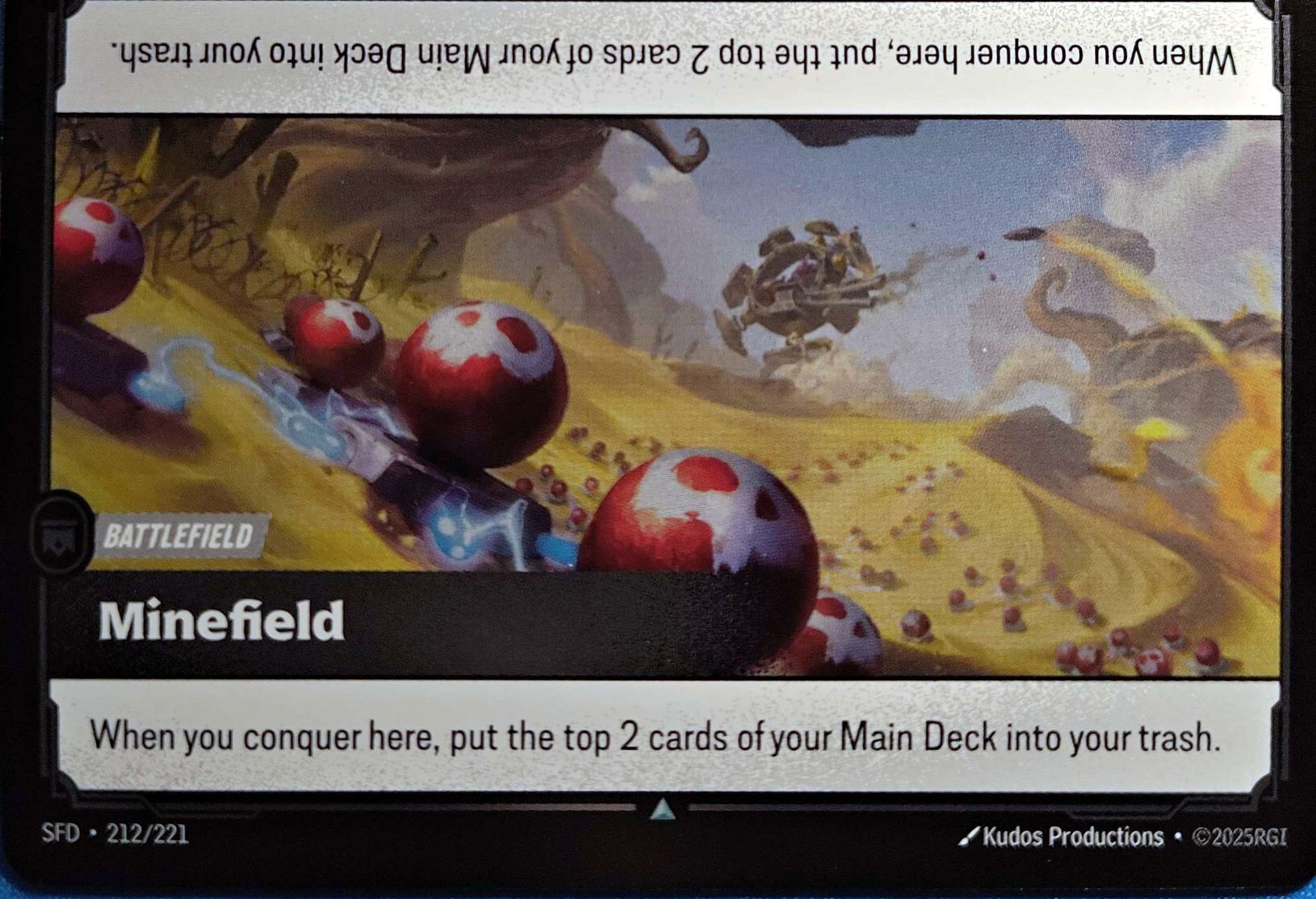 Minefield 212/221 Foil Riftbound TCG Spiritforged NM League of Legends