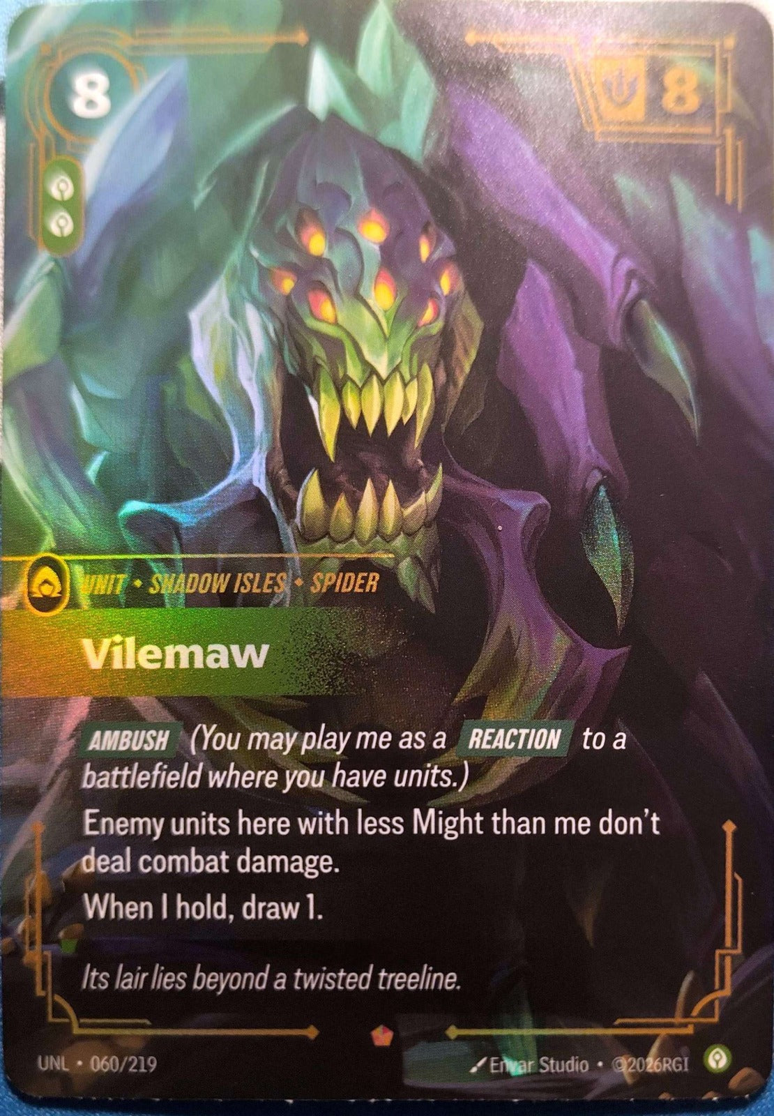 Vilemaw 060/219 Riftbound TCG Unleashed NM League of Legends