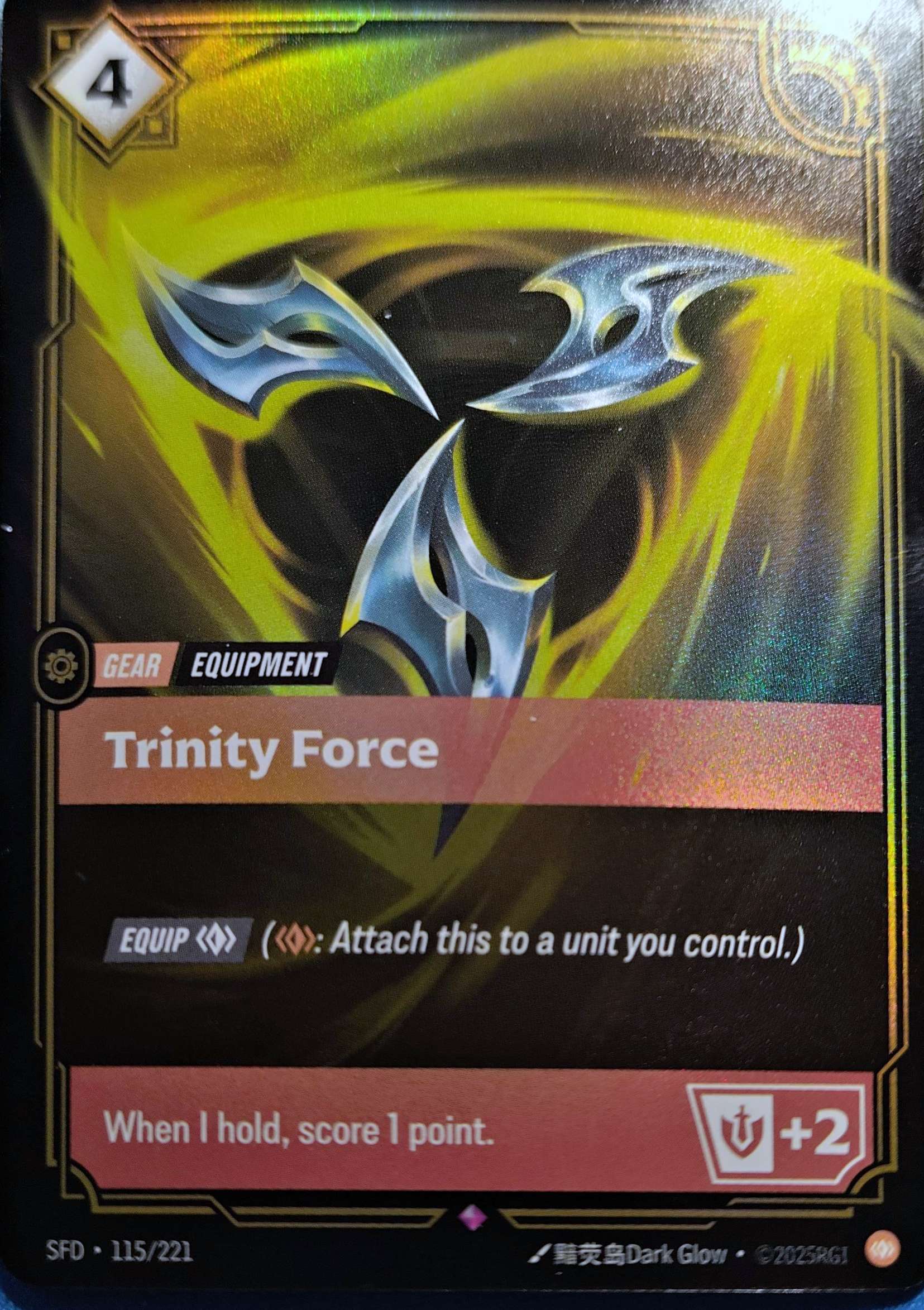 Trinity Force 115/221 Riftbound TCG Spiritforged NM League of Legends