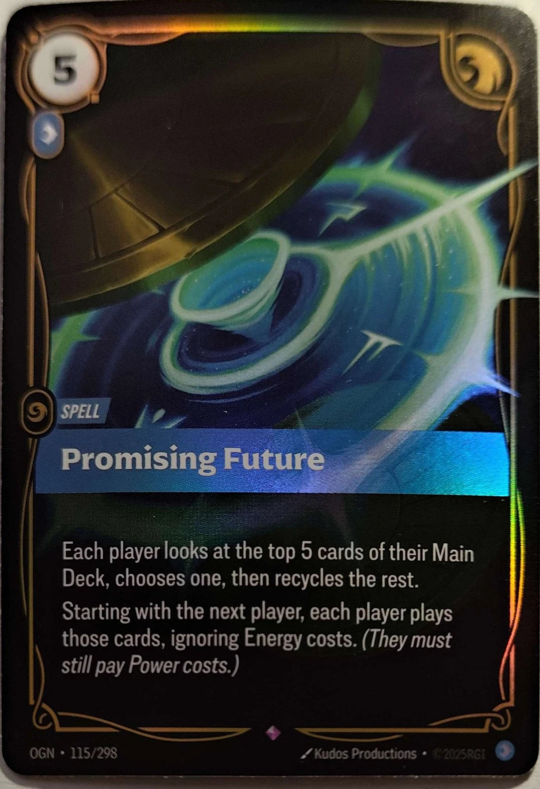 Promising Future 115/298 Riftbound TCG Origins NM League of Legends