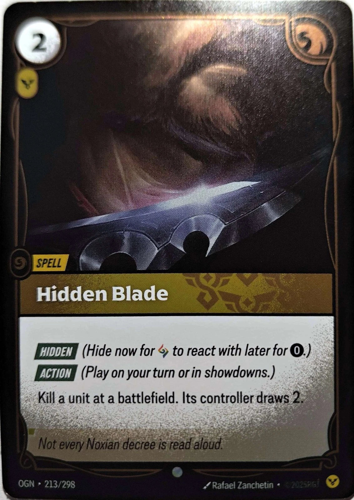 Hidden Blade 213/298 Riftbound TCG Origins NM League of Legends