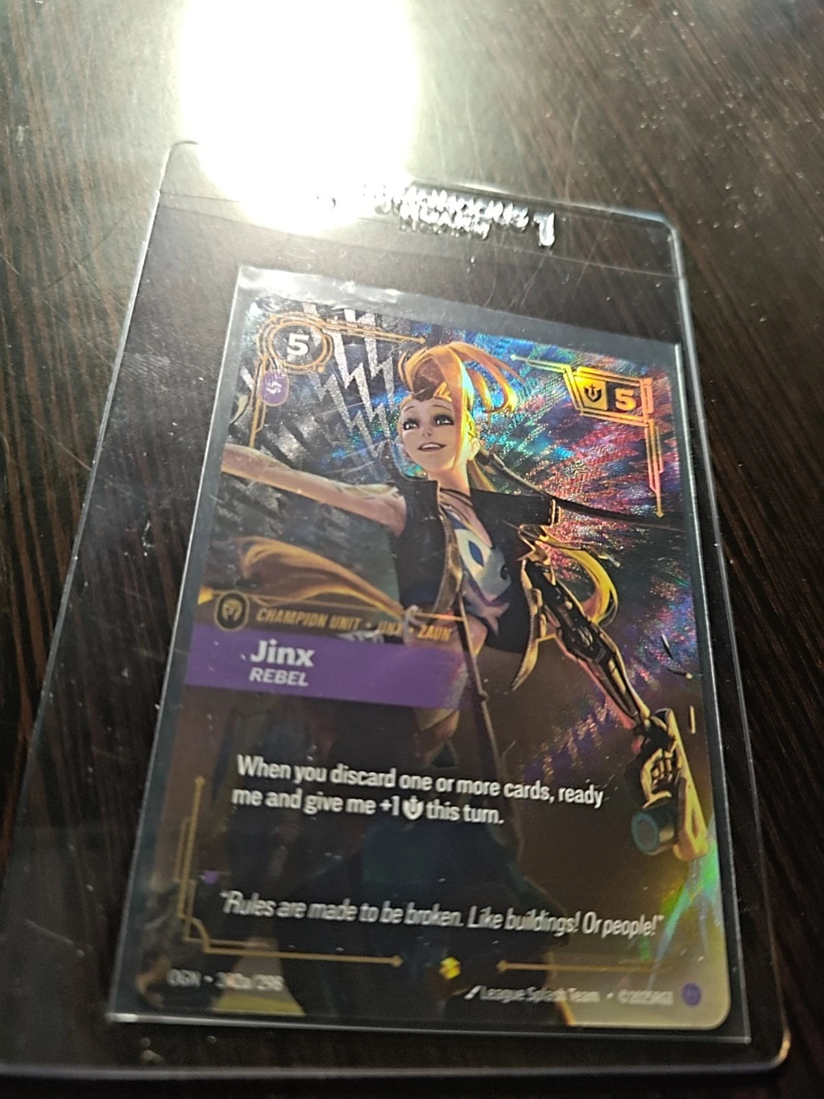 Riftbound TCG League of Legends Jinx 202a/298 Origins NM FOIL