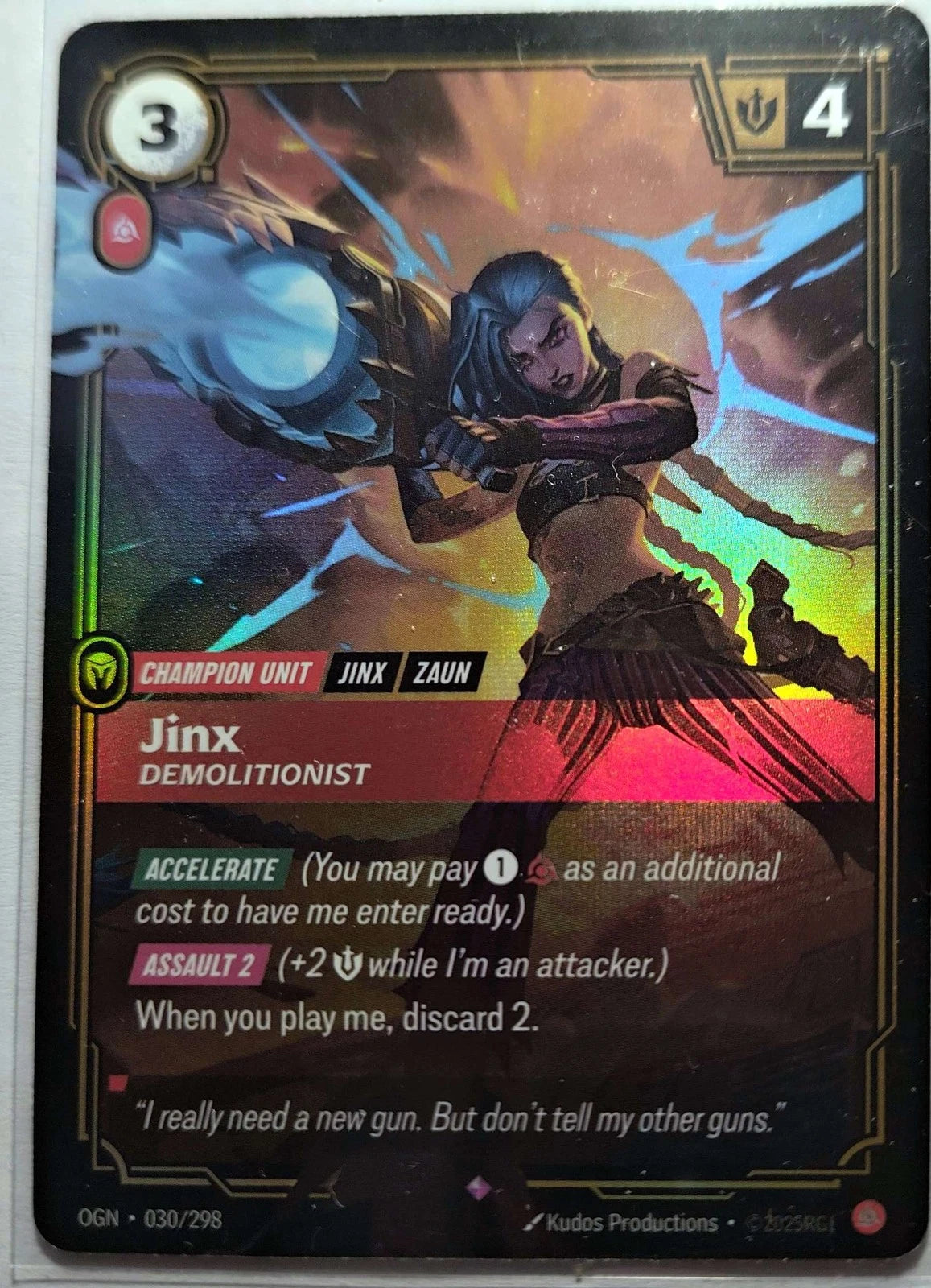 Jinx - Demolitionist 030/298 Riftbound TCG Origins NM League of Legends