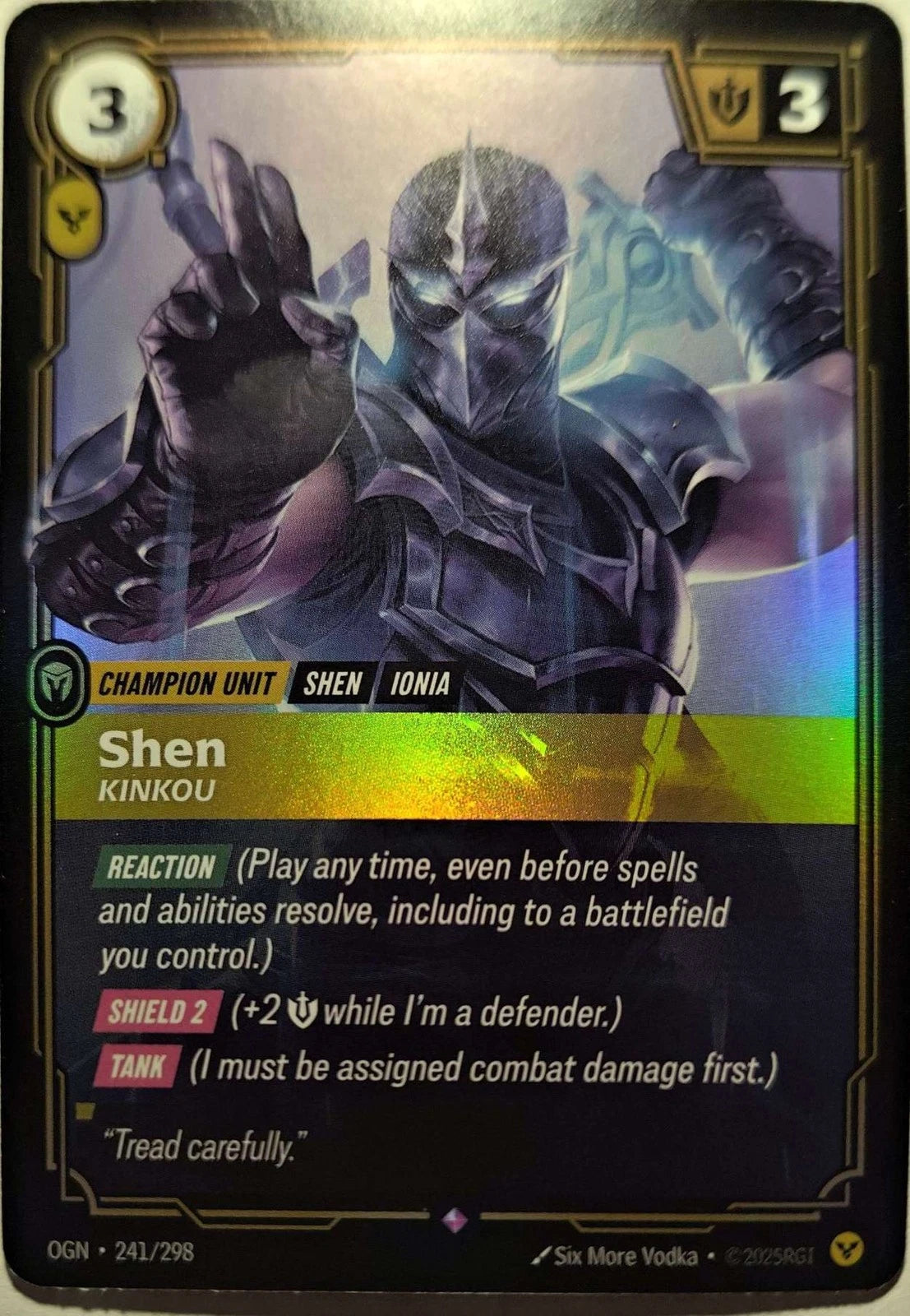 Shen - Kinkou 241/298 Riftbound TCG Origins NM League of Legends