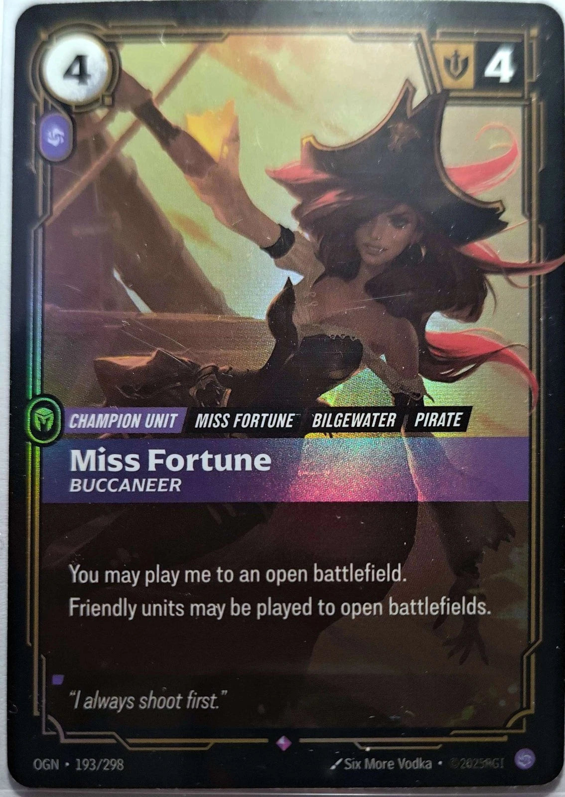 Miss Fortune - Buccaneer 193/298 Riftbound TCG Origins NM League of Legends