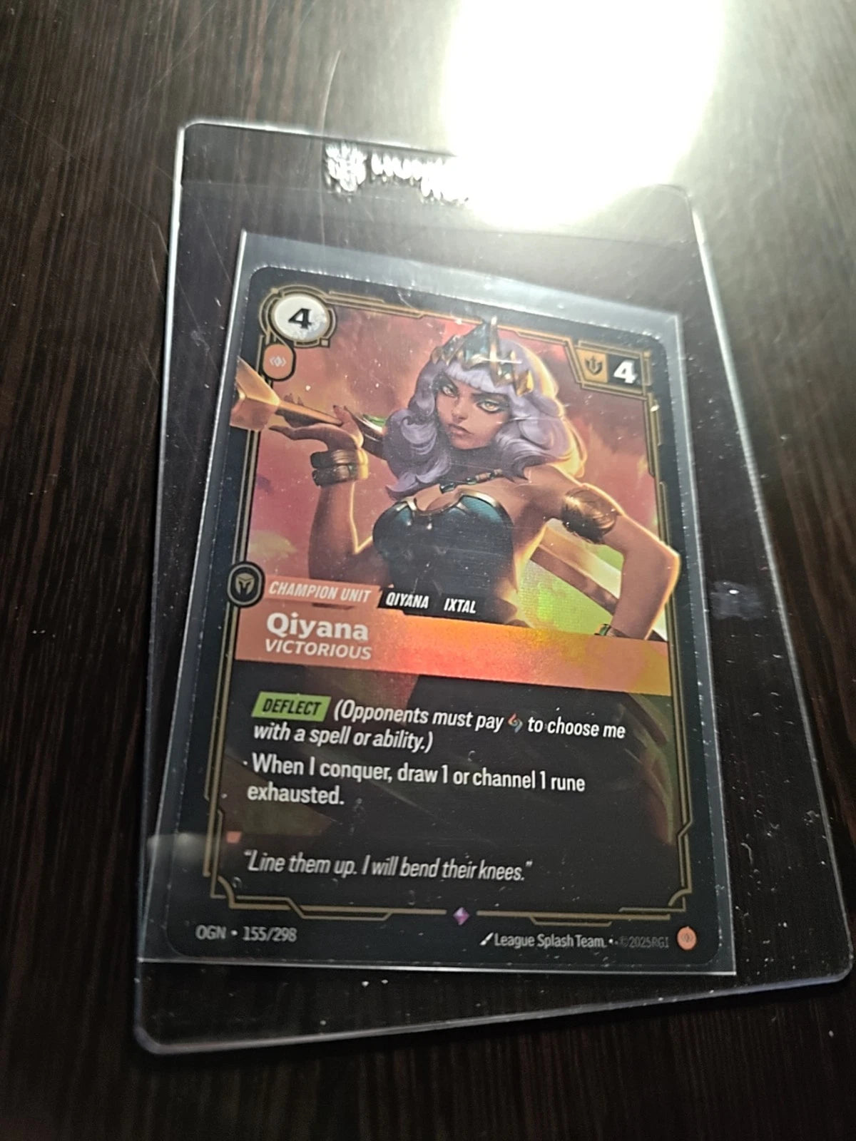 Riftbound TCG League of Legends Qiyana 155/298 Origins NM FOIL