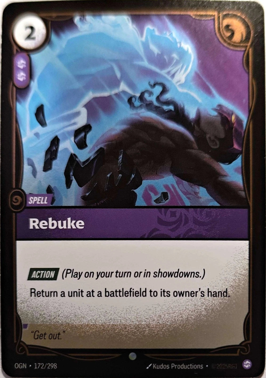 Rebuke 172/298 Riftbound TCG Origins NM League of Legends