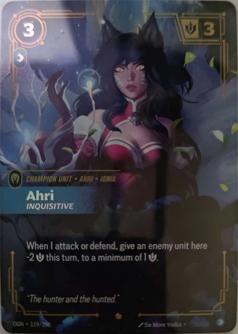 Ahri - Inquisitive 119/298 Riftbound TCG Origins NM League of