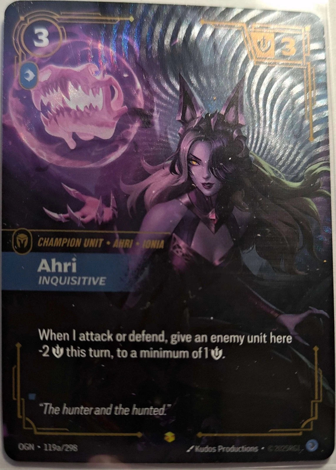Ahri - Inquisitive Alternate Art 119a/298 Riftbound TCG Origins NM League