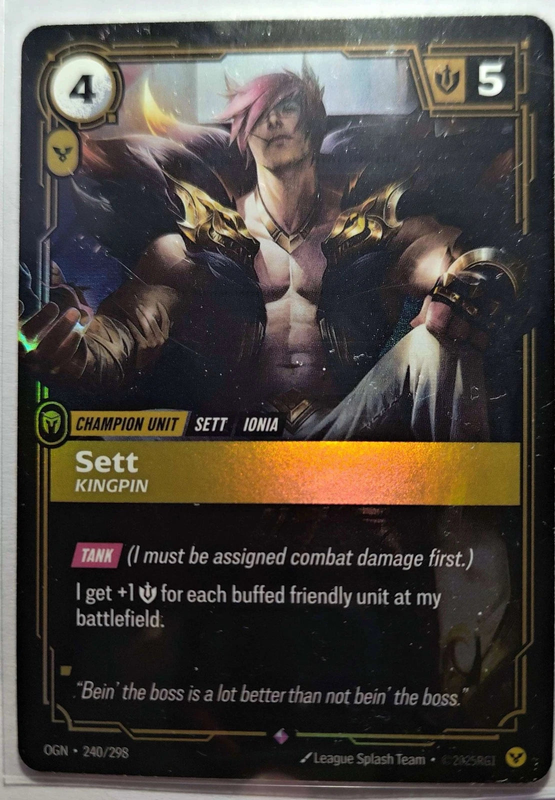 Sett - Kingpin 240/298 Riftbound TCG Origins NM League of Legends