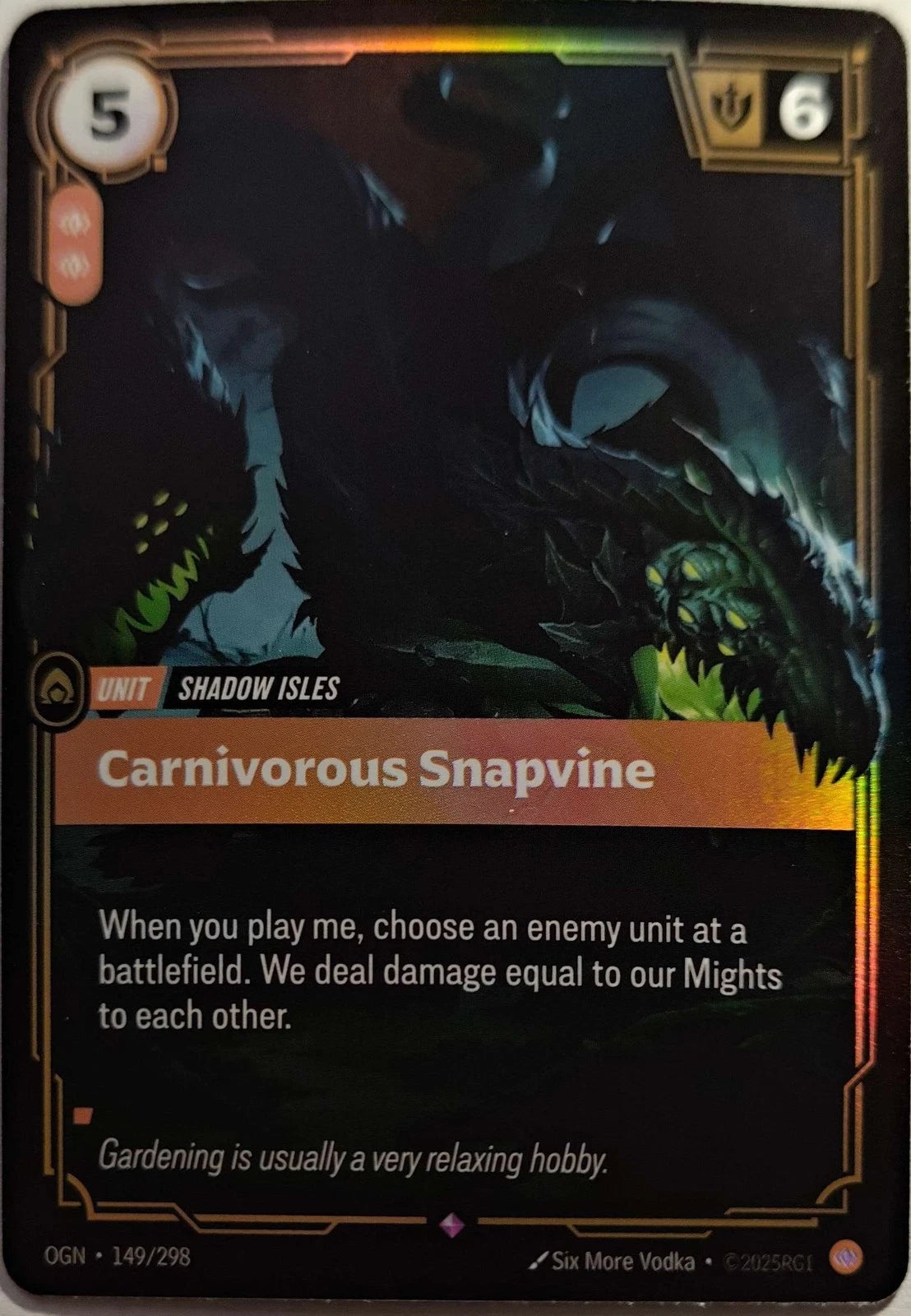 Carnivorous Snapvine 149/298 Riftbound TCG Origins NM League of Legends