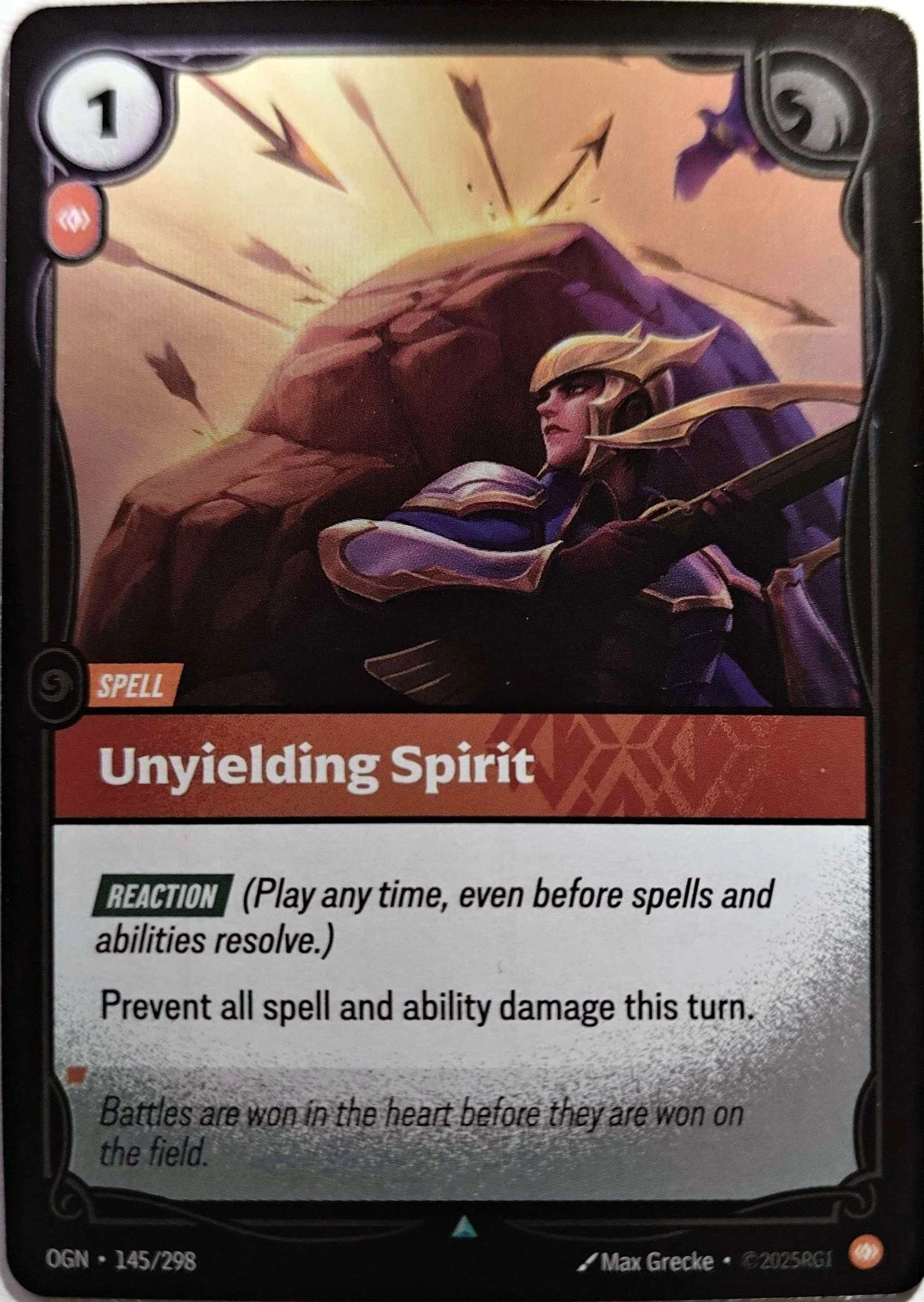 Unyielding Spirit Foil 145/298 Riftbound TCG Origins NM League of Legends