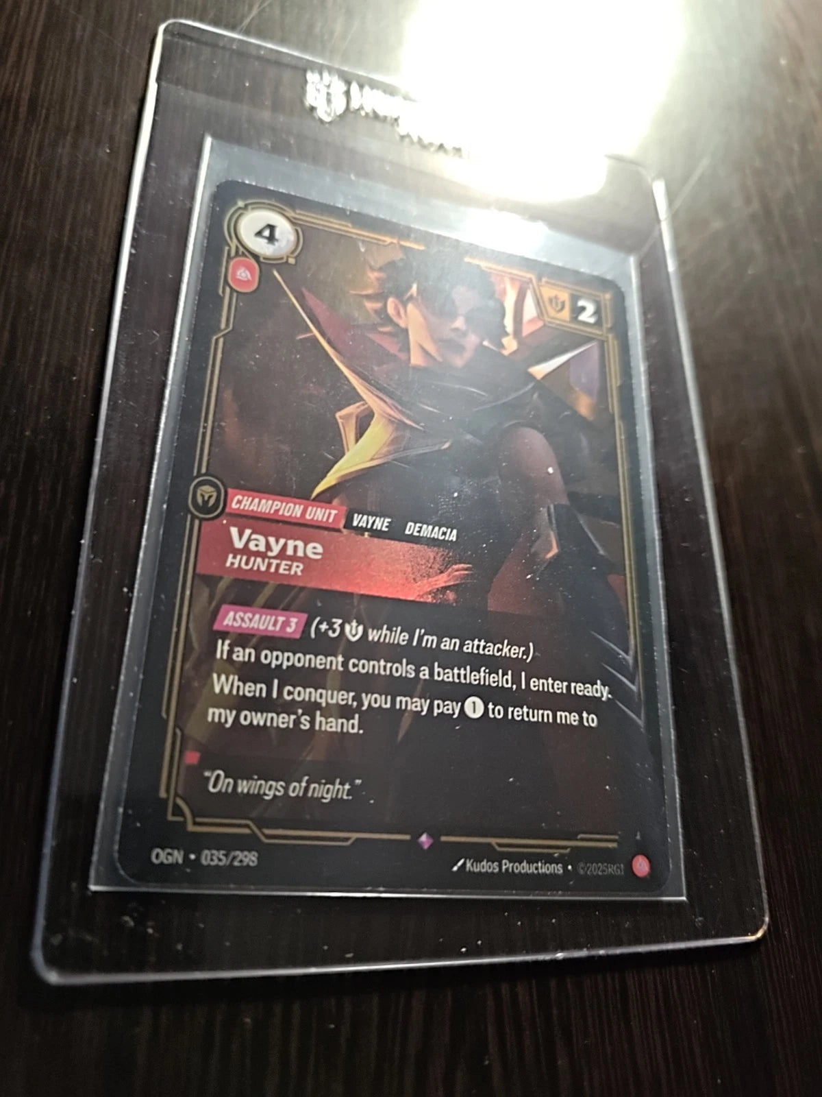 Riftbound TCG League of Legends Vayne 35/298 Origins NM FOIL