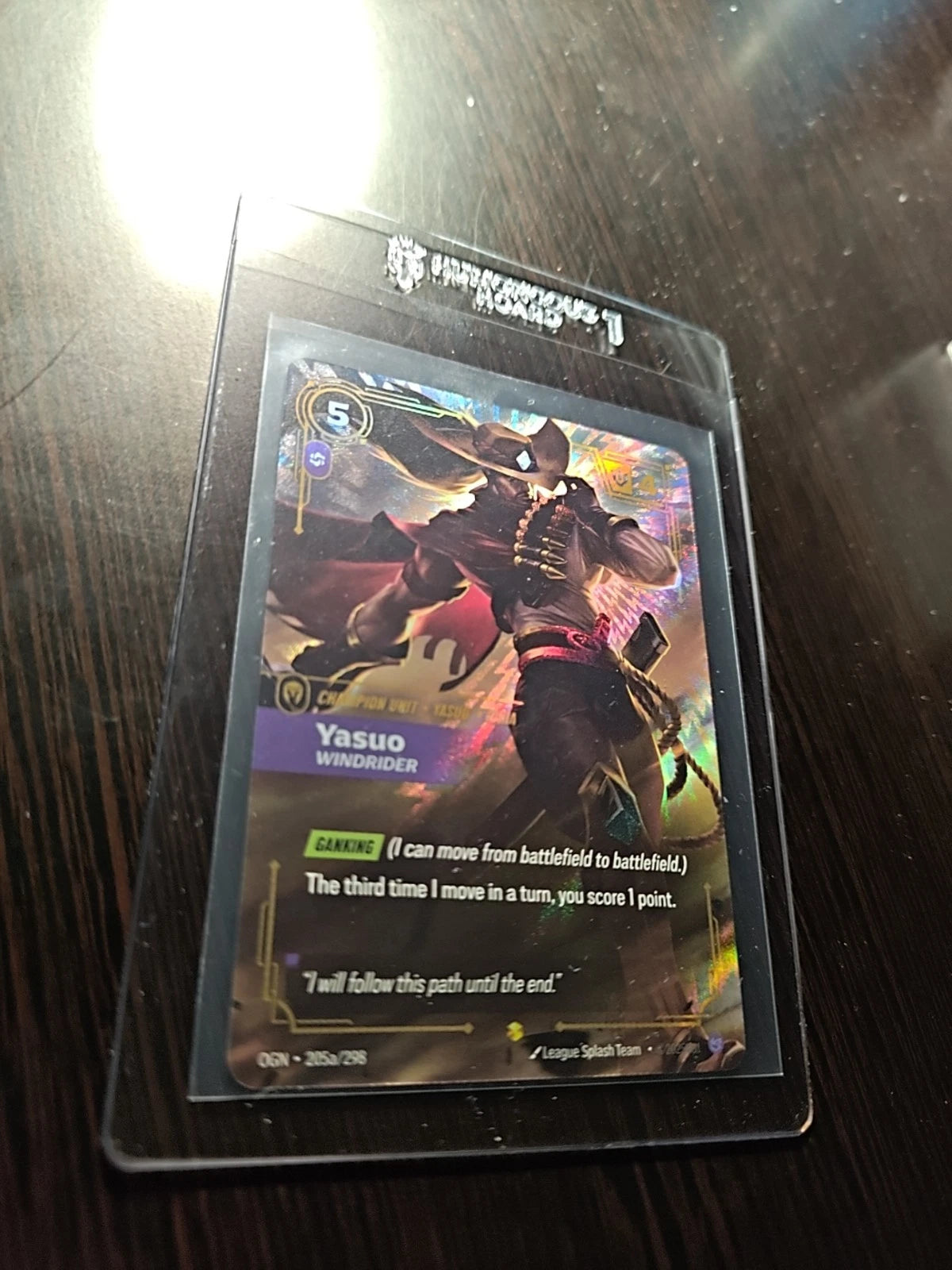 Riftbound TCG League of Legends Yasuo 205a/298 Origins NM FOIL