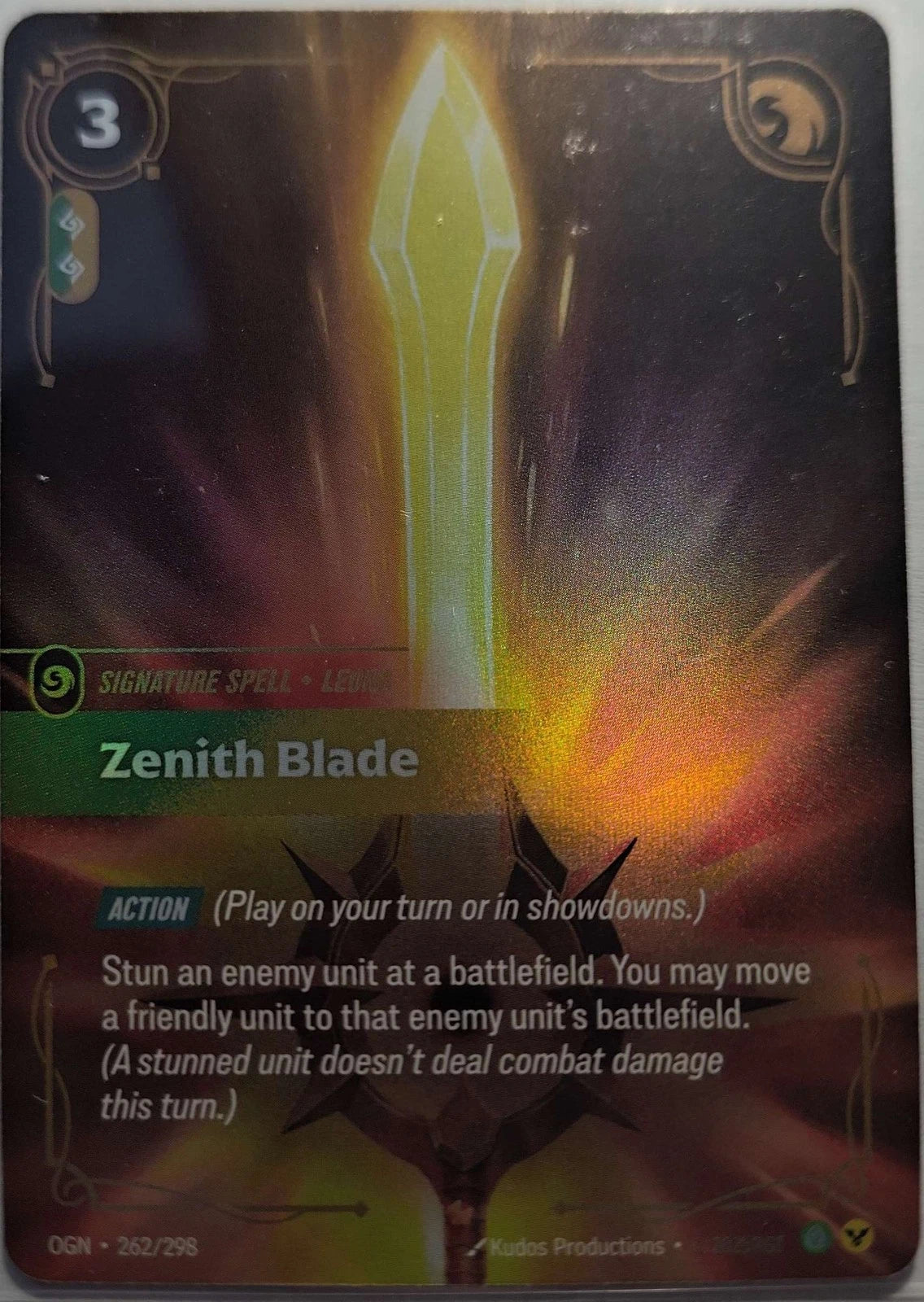 Zenith Blade 262/298 Riftbound TCG Origins NM League of Legends
